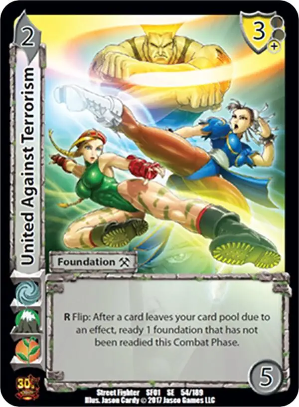 United Against Terrorism card front
