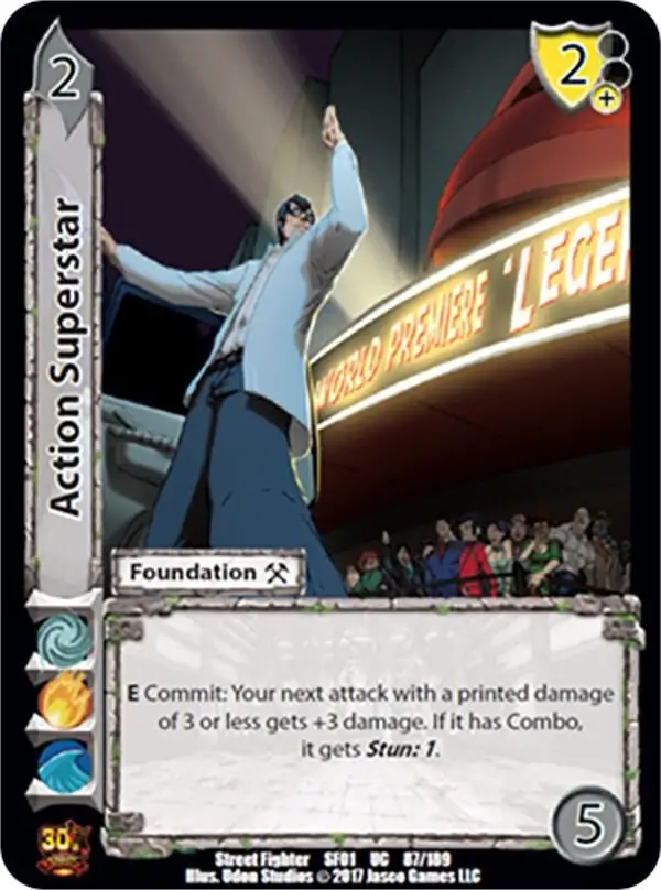 Action Superstar card front