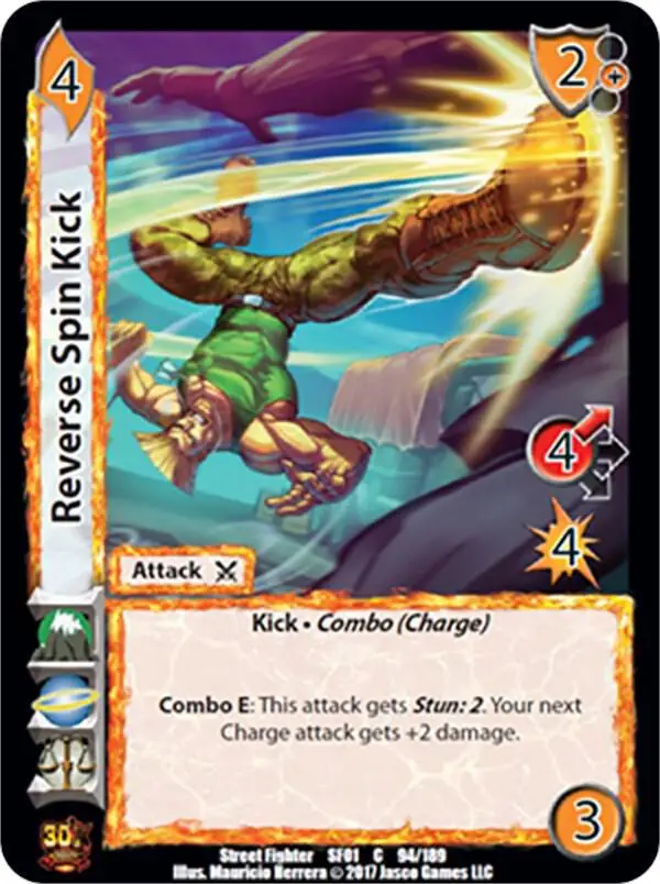Reverse Spin Kick card front