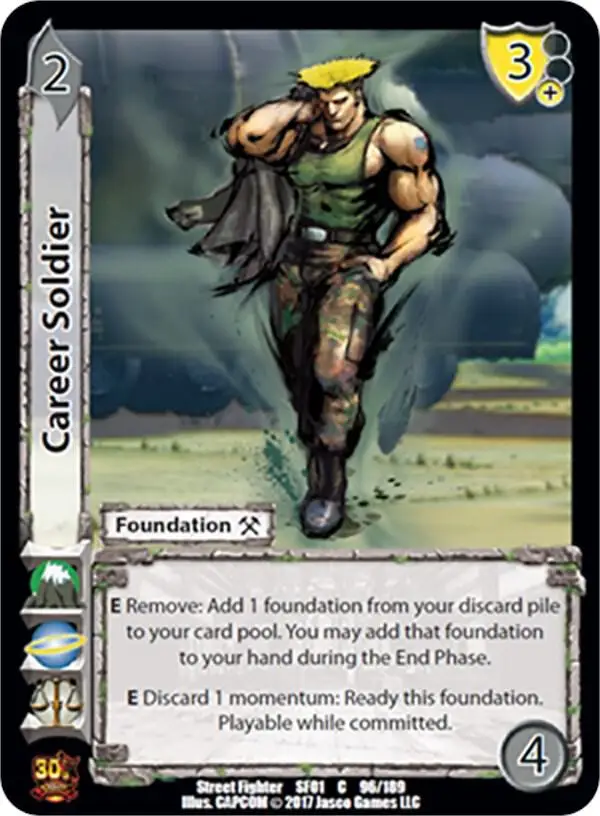 Career Soldier card front
