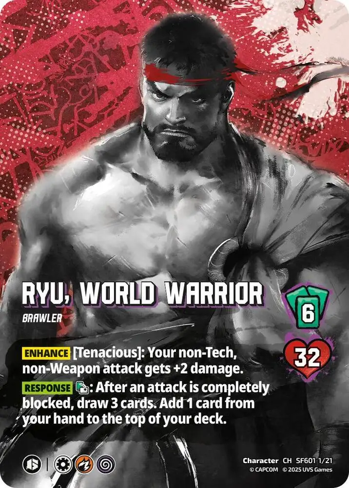 Ryu, World Warrior card front