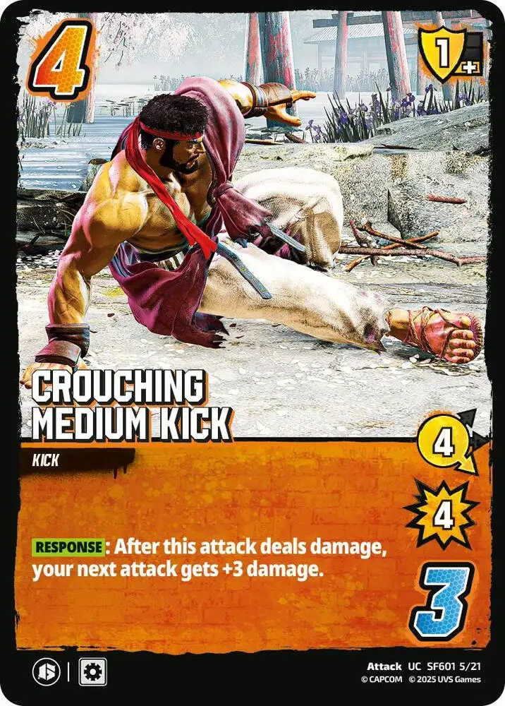 Crouching Medium Kick card front