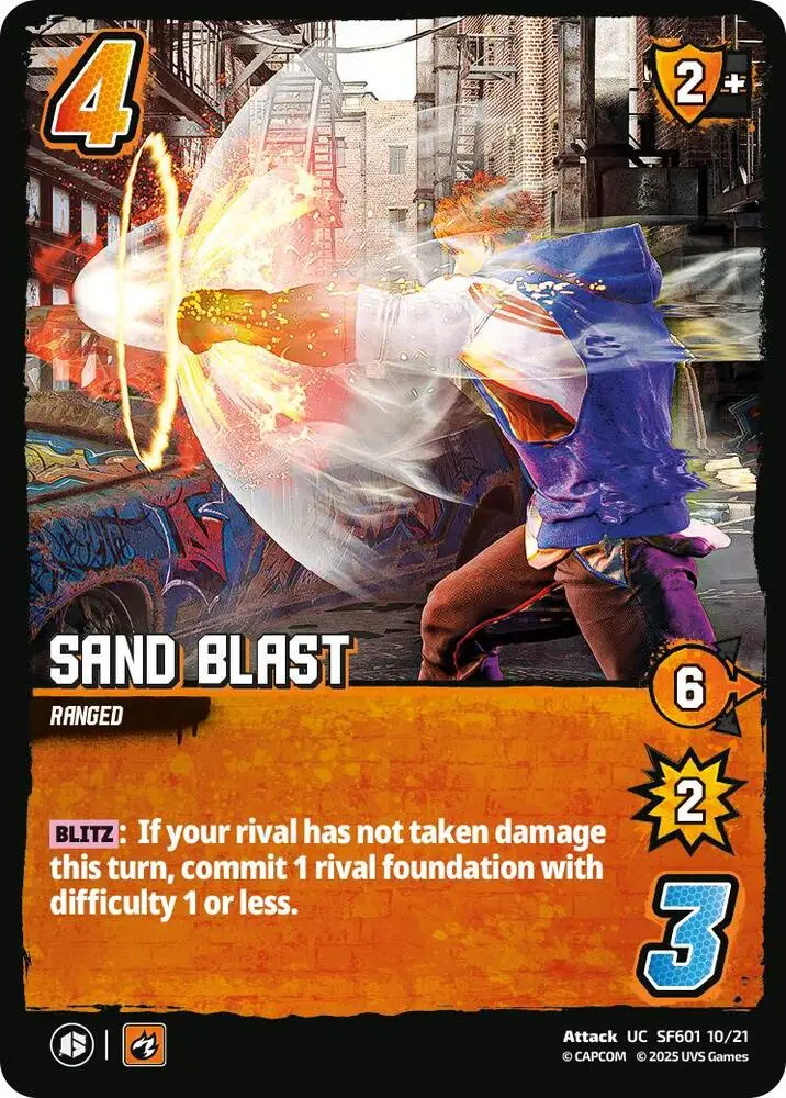 Sand Blast card front