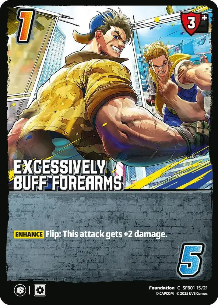 Excessively Buff Forearms card front