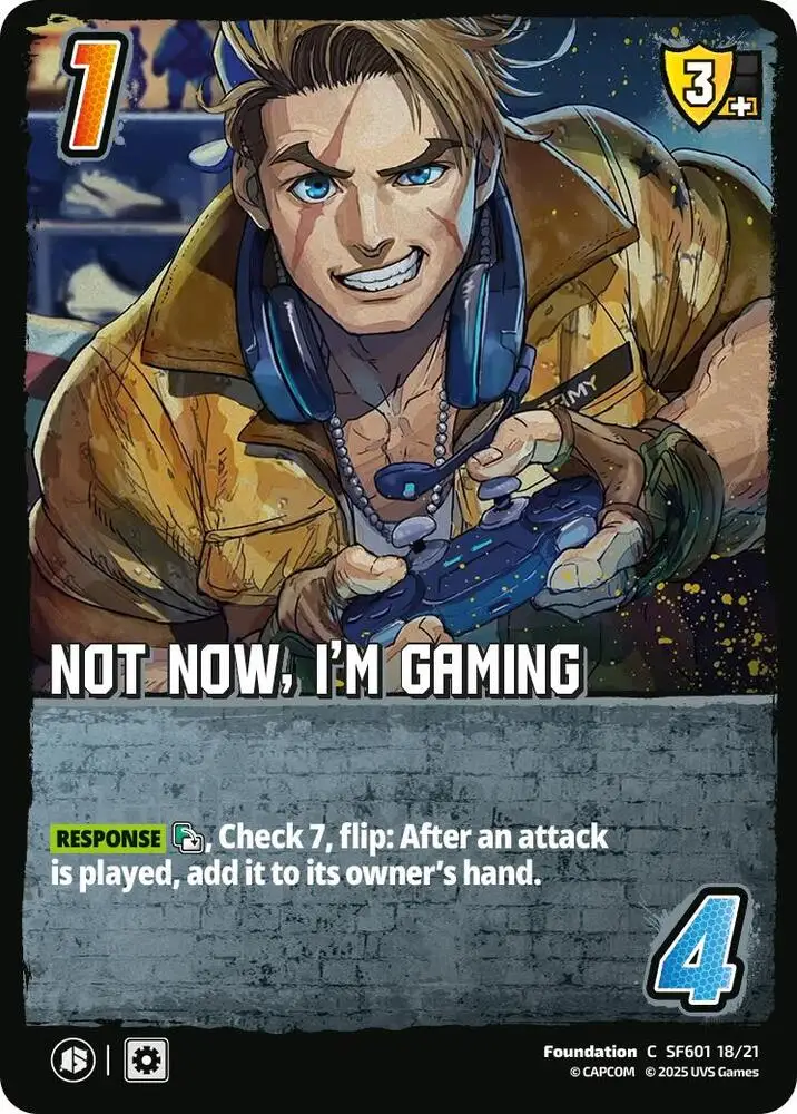Not Now, I'm Gaming card front