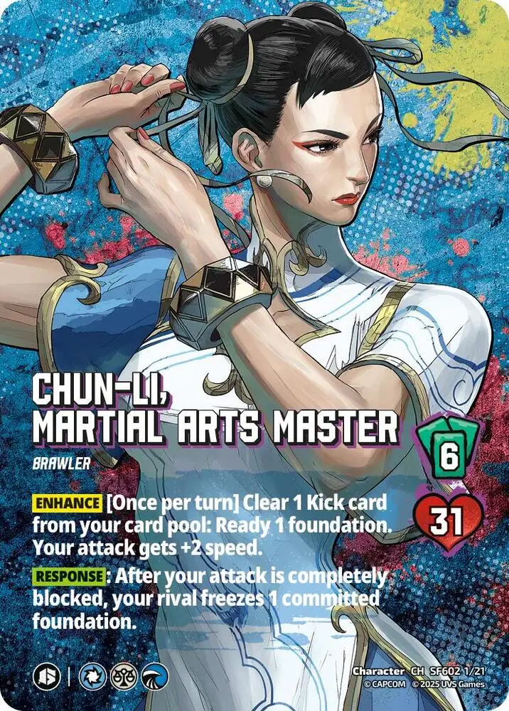 Chun-Li, Martial Arts Master card front