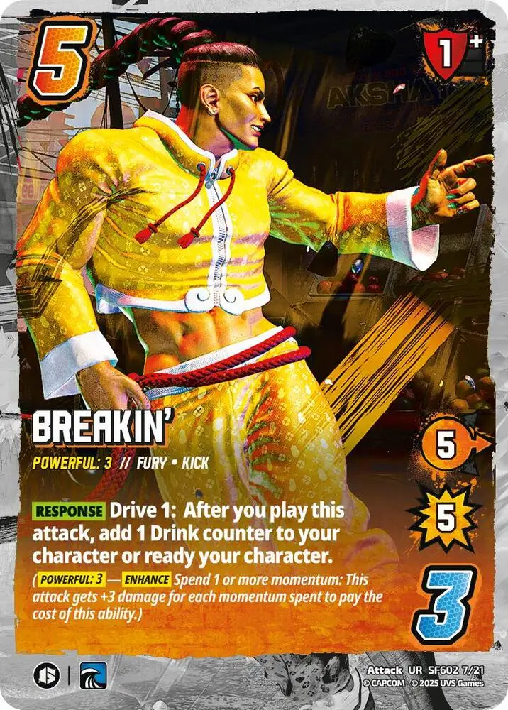 Breakin' card front