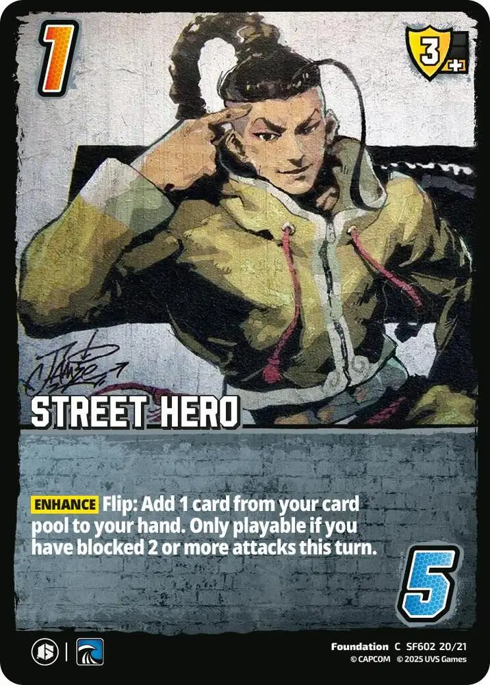 Street Hero card front