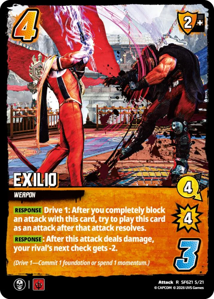 Exilio card front