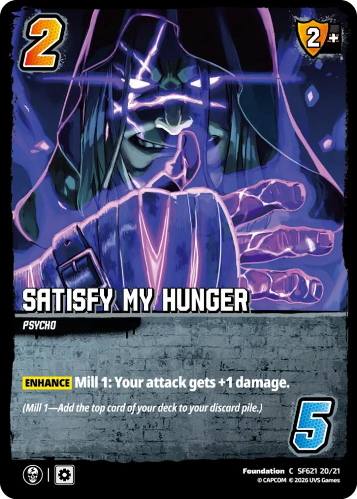 Satisfy My Hunger card front