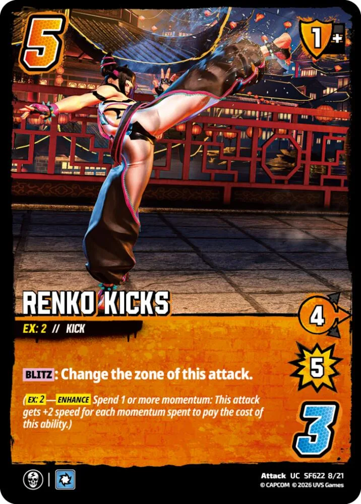 Renko Kicks card front