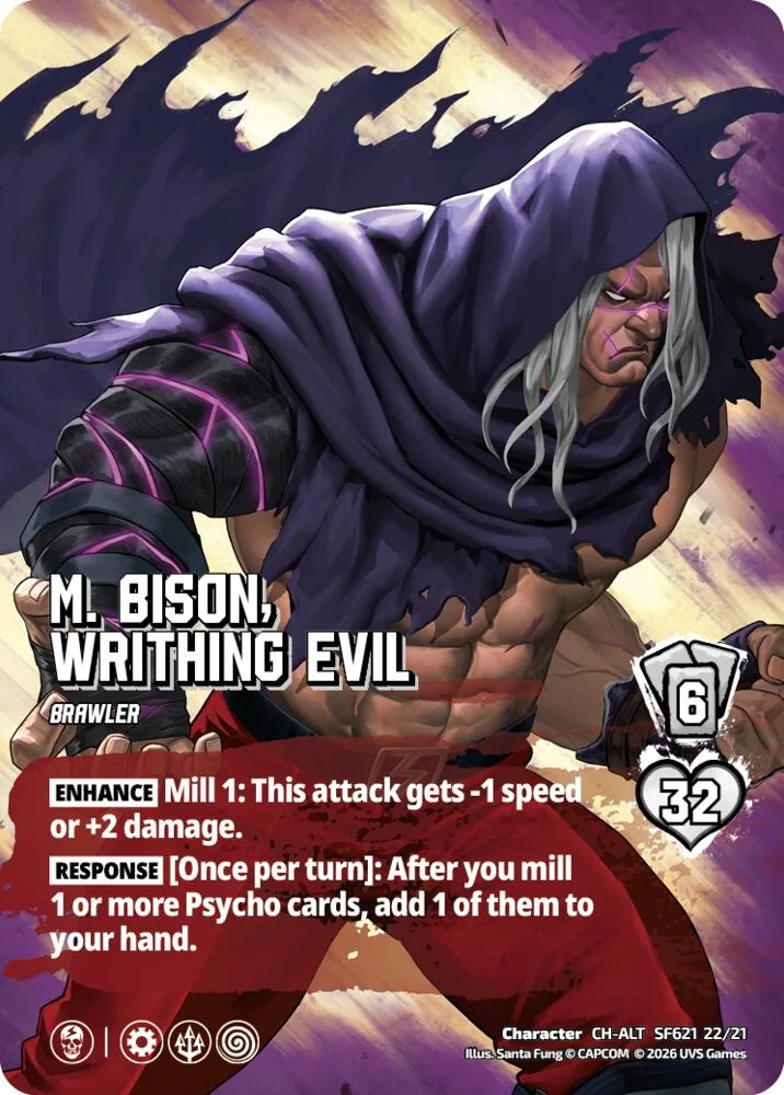 M. Bison, Writhing Evil (Alternate Art) card front