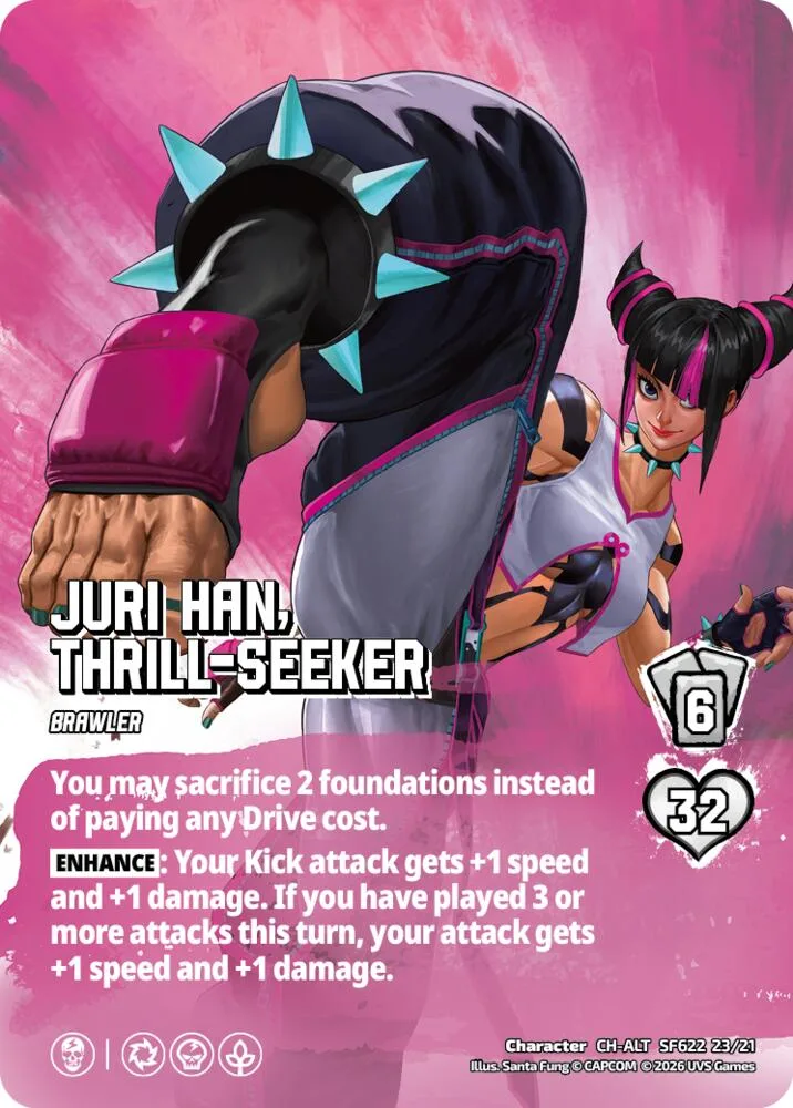 Juri Han, Thrill-Seeker (Alternate Art) card front