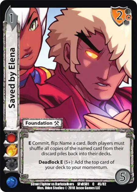 Saved by Elena card front