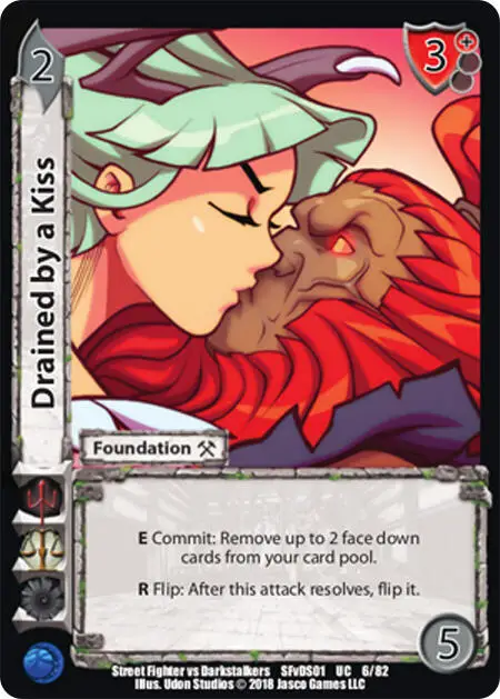 Drained by a Kiss card front