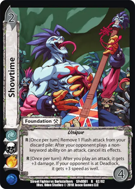 Showtime card front