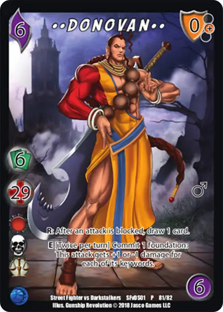 Donovan** card front