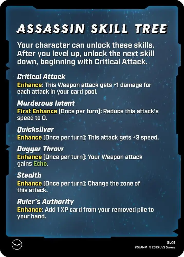 Assassin Skill Tree card front