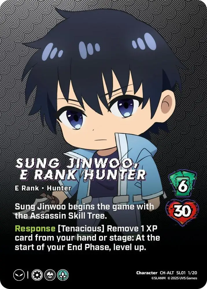 Sung Jinwoo, E Rank Hunter (Alternate Art) card front