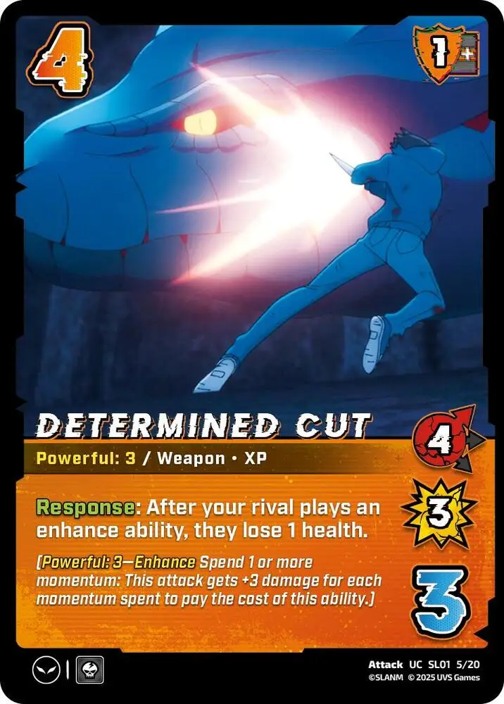 Determined Cut card front