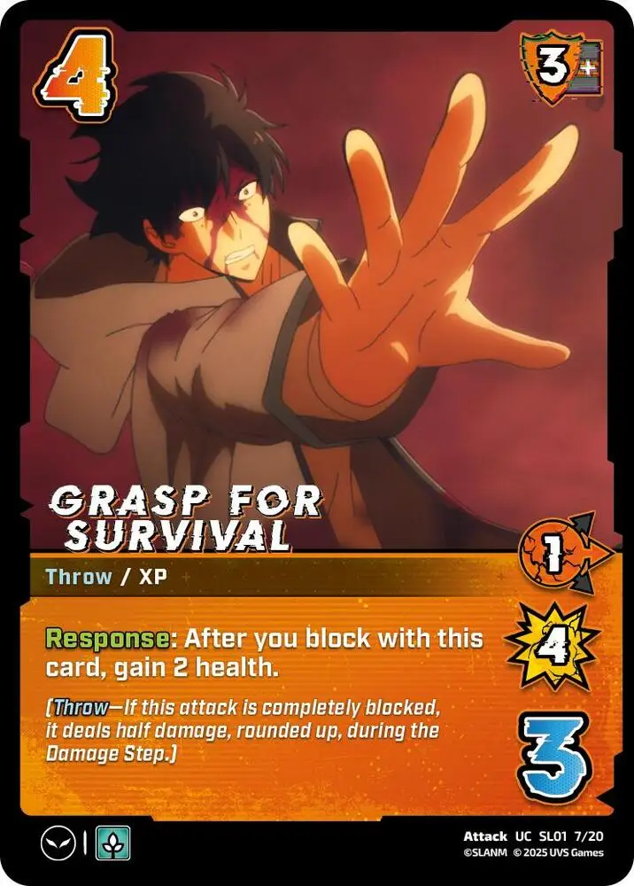 Grasp for Survival card front