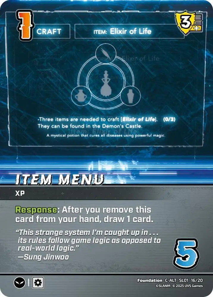 Item Menu (Alternate Art) card front