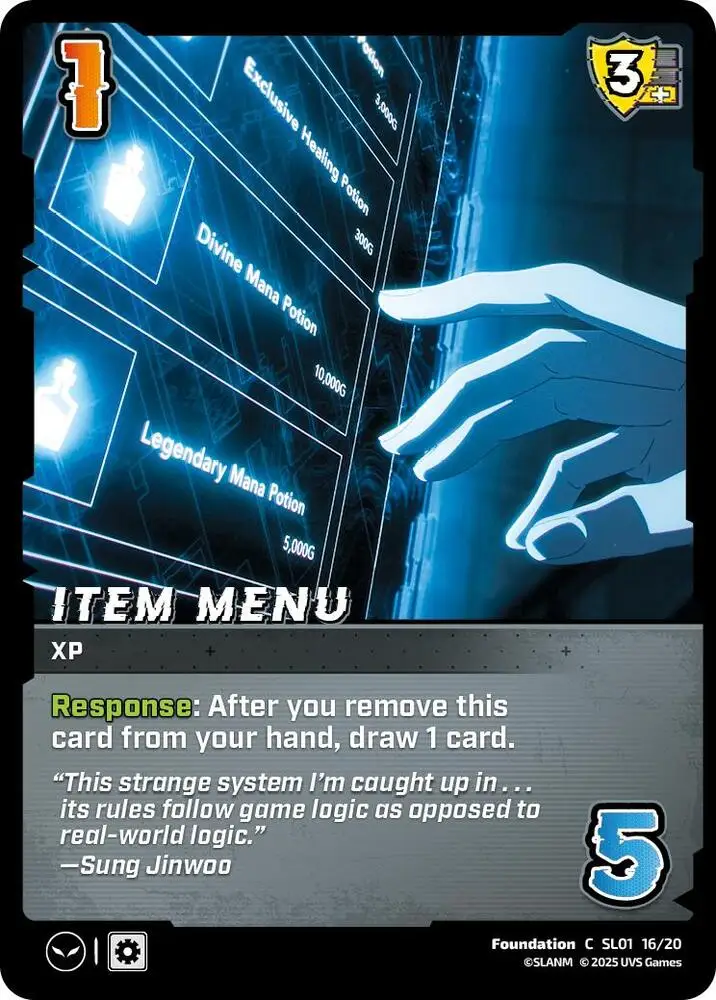 Item Menu card front