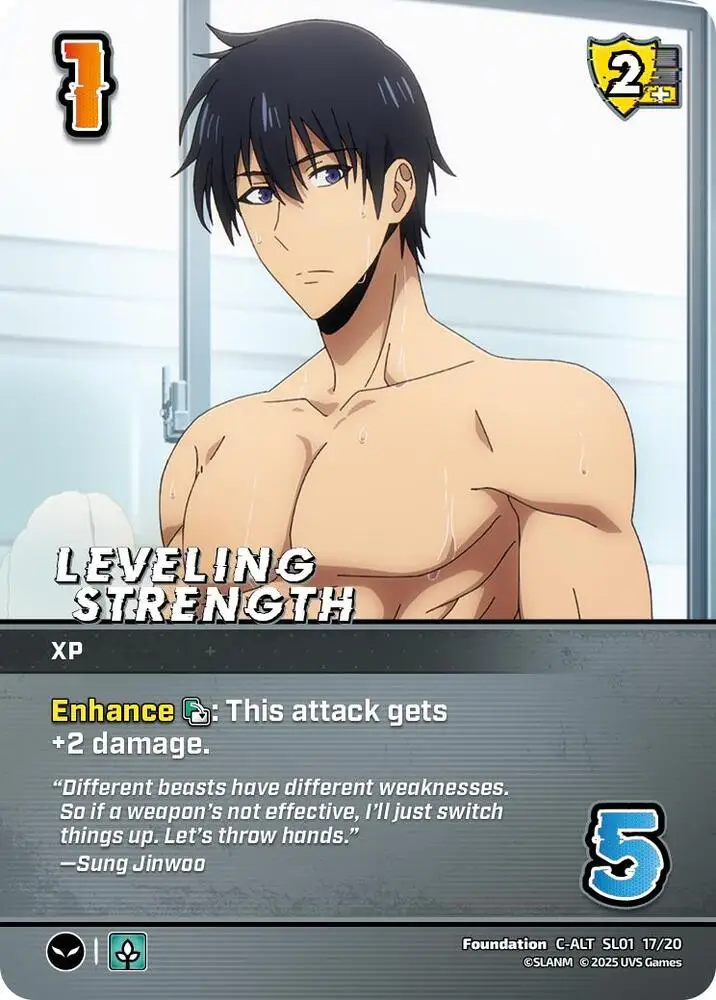 Leveling Strength (Alternate Art) card front