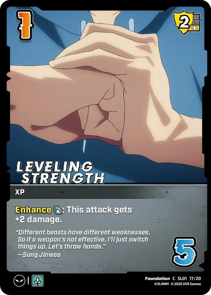 Leveling Strength card front
