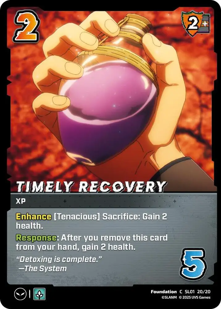 Timely Recovery card front