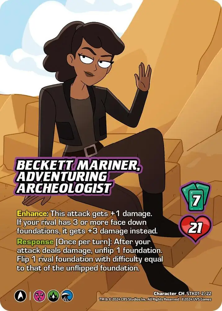 Beckett Mariner, Adventuring Archeologist card front