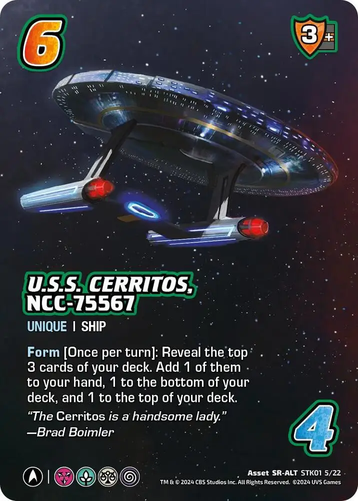 U.S.S. Cerritos, NCC-75567 (Alternate Art) (STK01 5/22) card front