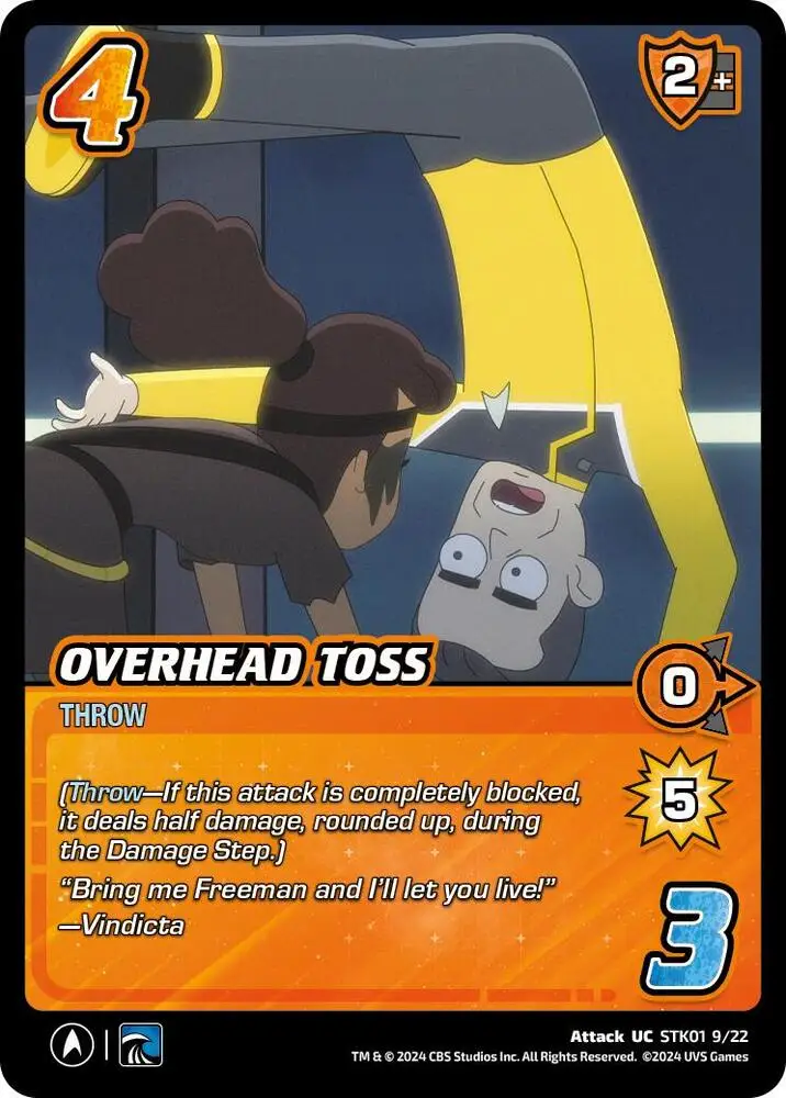 Overhead Toss card front