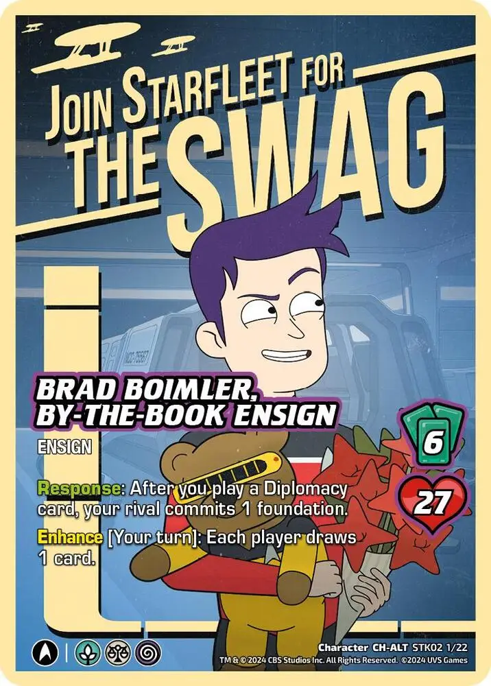 Brad Boimler, By-the-Book Ensign (Alternate Art) card front