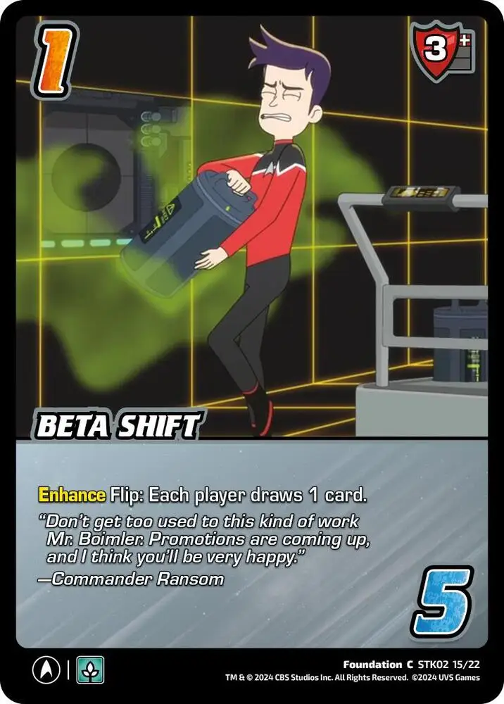 Beta Shift card front