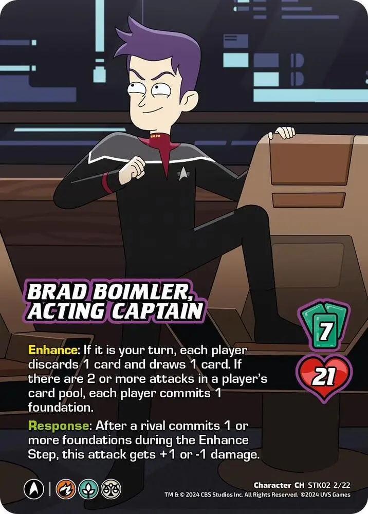 Brad Boimler, Acting Captain card front