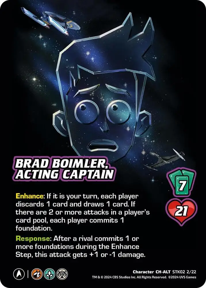 Brad Boimler, Acting Captain (Alternate Art) card front