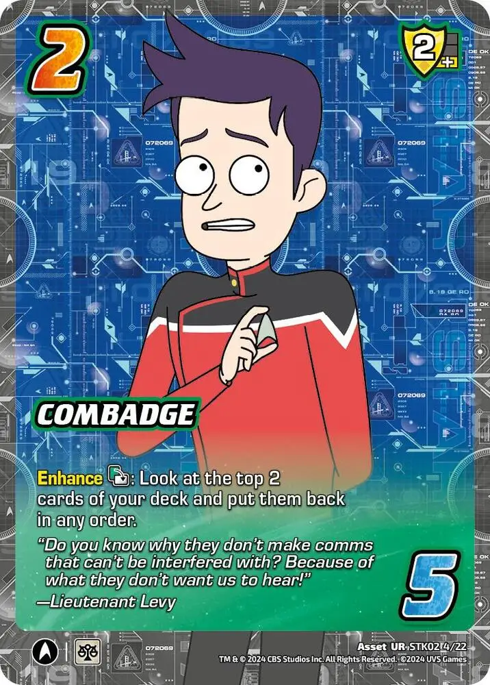 Combadge card front
