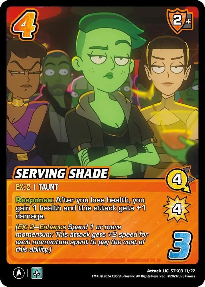 Serving Shade card front