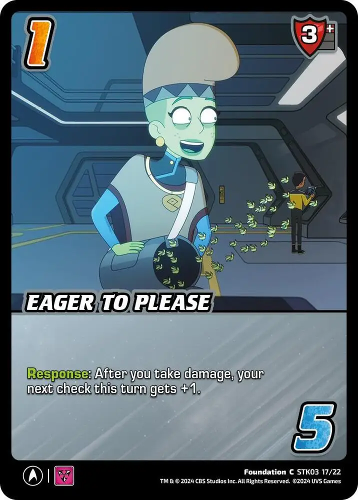 Eager to Please card front