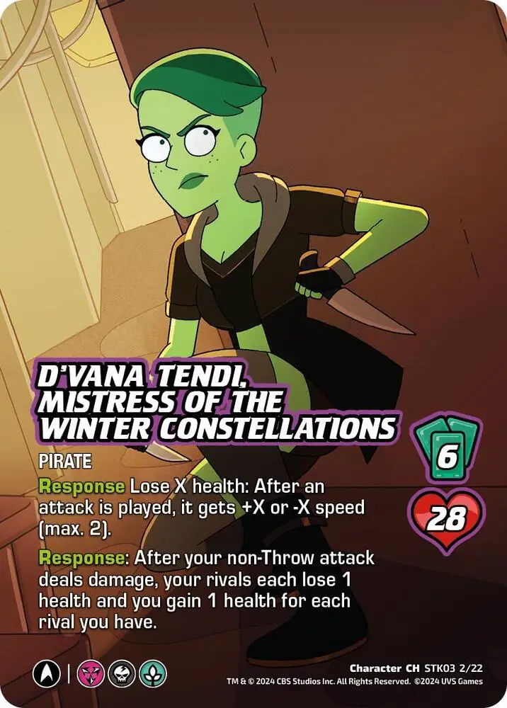 D'Vana Tendi, Mistress of the Winter Constellations card front