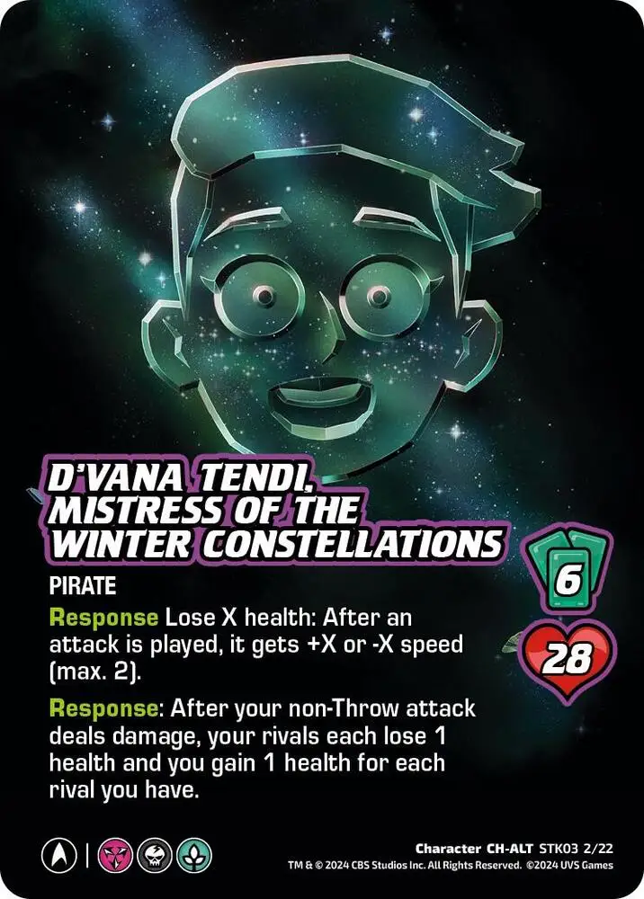 D'Vana Tendi, Mistress of the Winter Constellations (Alternate Art) card front