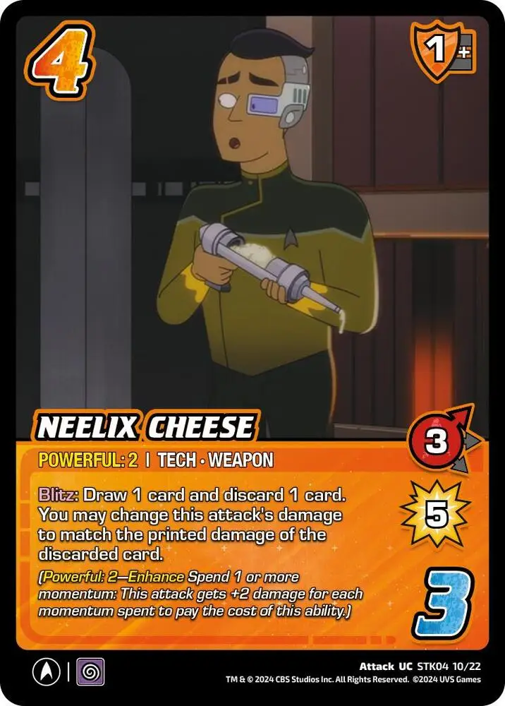Neelix Cheese card front