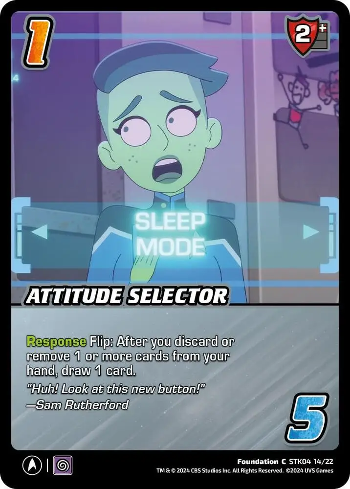 Attitude Selector card front