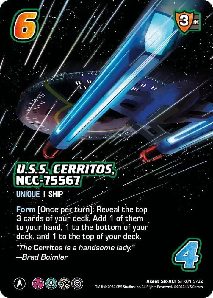 U.S.S. Cerritos, NCC-75567 (Alternate Art) (STK04 5/22) card front