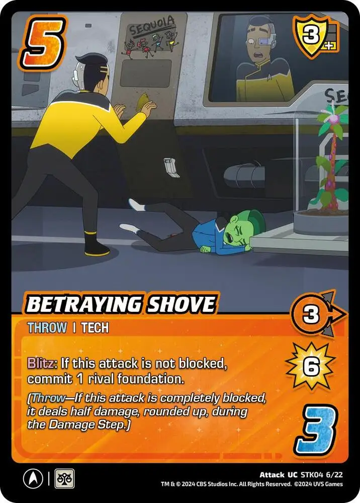 Betraying Shove card front