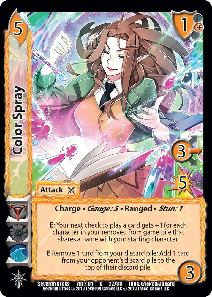 Color Spray card front