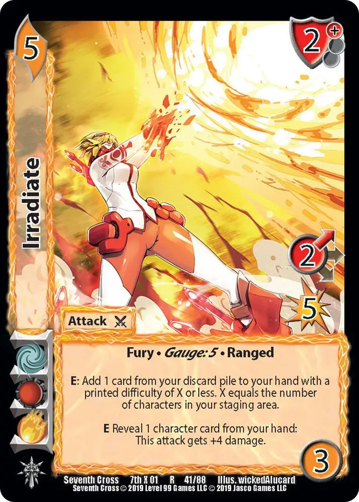 Irradiate card front
