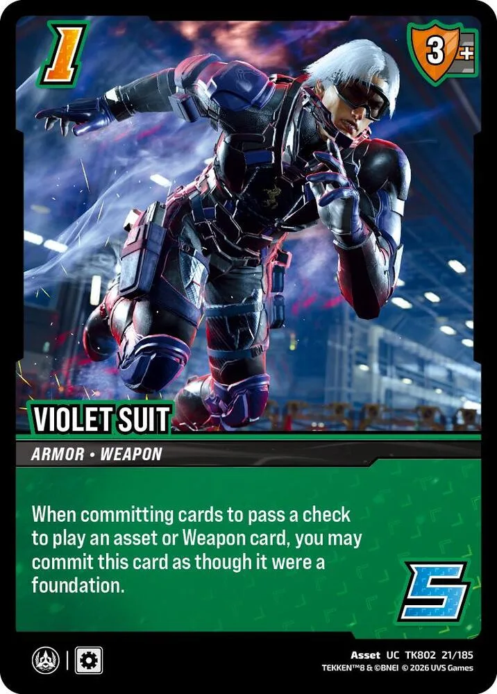 Violet Suit card front