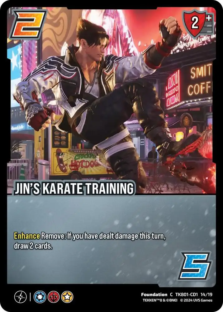 Jin's Karate Training card front